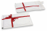 Papirnate kuverte sa zaštitnim zračnim jastučićima za pakiranje darova – Bijele s mašnom | Kuverte.hr
