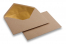 Kuverte od kraft papira s podstavom - 114 x 162 mm (C 6) Zlatne | Kuverte.hr