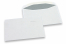 Bijele papirnate kuverte, 114 x 162 mm (C6), 80-gramske, gumirano zatvaranje, težina svake pribl. 3 g  | Kuverte.hr