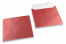 Sedefaste kuverte u crvenoj boji - 155 x 155 mm | Kuverte.hr