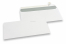 Bijele papirnate kuverte, 114 x 229 mm, (C5/6), 90-gramske, zatvaranje na traku, težina svake pribl. 4 g | Kuverte.hr