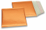Metalik kuverte sa zračnim jastučićima-reciklirane - narančasta 165 x 165 mm | Kuverte.hr
