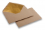 Kuverte od kraft papira s podstavom – 114 x 162 mm (C 6) Zlatne | Kuverte.hr