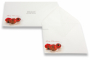 Kuverte za božićne čestitke – Božićne kuglice, crvene