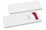 Futrole za escajg bijela sa reza + bordo crvena papirnati ubrus | Kuverte.hr