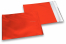 Mat metalik folijske kuverte u crvenoj boji - 165 x 165 mm | Kuverte.hr