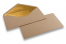 Kuverte od kraft papira s podstavom – 110 x 220 mm (EA 5/6) Zlatne | Kuverte.hr