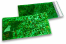 Holografske metalik folijske kuverte u zelenoj boji - 114 x 229 mm | Kuverte.hr
