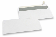 Bijele papirnate kuverte, 110 x 220 mm (DL), 80-gramske, zatvaranje na traku, težina svake pribl. 4 g  | Kuverte.hr