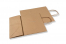 Papirnate vrećice s pletenom ručkom - smeđa, 240 x 110 x 310 mm, 100 gr | Kuverte.hr