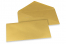 Kuverte za čestitke u bojama - Zlatna, metalik, 110 x 220 mm | Kuverte.hr