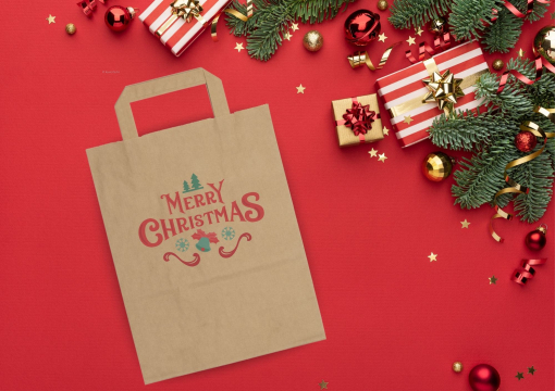 Papirnate vrećice sa pljosnatim papirnim ručkama | Kuverte.hr