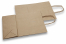 Papirnate vrećice s pletenom ručkom - smeđe prugaste, 220 x 100 x 310 mm, 90 gr | Kuverte.hr