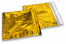 Holografske metalik folijske kuverte u zlatnoj boji - 165 x 165 mm | Kuverte.hr