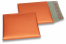 Mat metalik kuverte sa zračnim jastučićima-reciklirane - narančasta 165 x 165 mm | Kuverte.hr