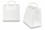 Papirnate vrećice s ručkama od plosnatog - bijele, 260 x 175 x 245 mm | Kuverte.hr