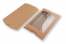 Poklon kutijice- jastučići (kraft papir)  smeđe - 162 x 229 mm - s prozorčićem 120 x 180 mm | Kuverte.hr