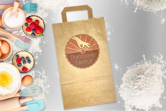 Papirnate vrećice sa pljosnatim papirnim ručkama | Kuverte.hr