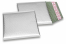 Mat metalik kuverte sa zračnim jastučićima-reciklirane - srebrna 165 x 165 mm | Kuverte.hr