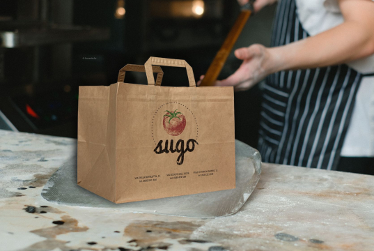 Papirnate vrećice sa pljosnatim papirnim ručkama | Kuverte.hr