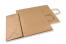 Papirnate vrećice s pletenom ručkom - smeđa, 320 x 140 x 420 mm, 100 gr | Kuverte.hr