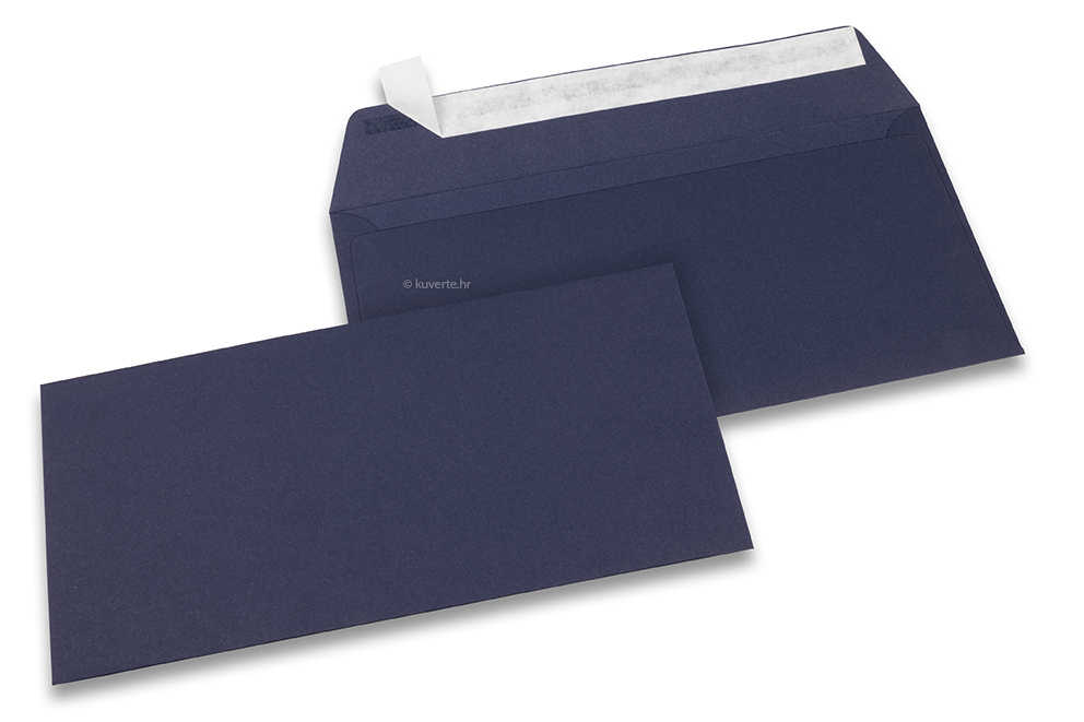 Papirnate kuverte u boji - tamnoplavoj, 110 x 220 mm