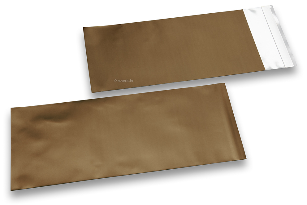 Mat metalik folijske kuverte u brončanoj boji - 110 x 220 mm
