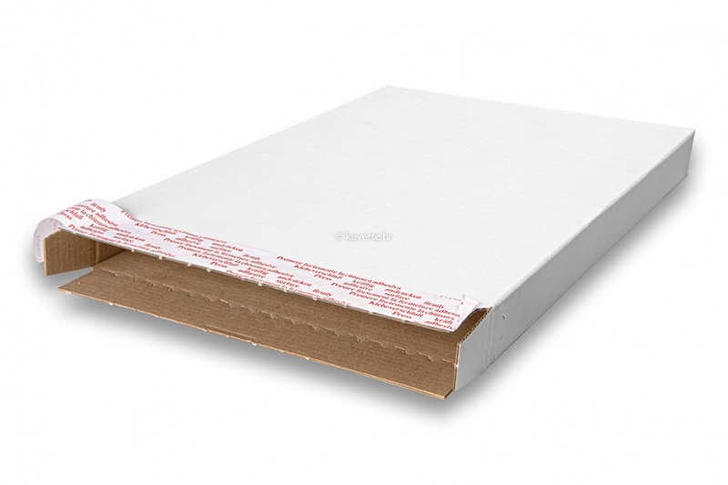 Kutije za slanje pošte s ljepljivom trakom - bijela