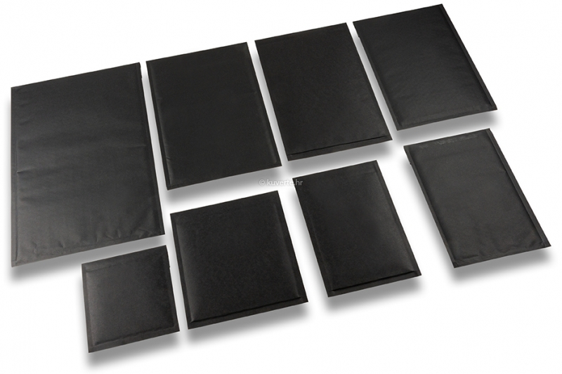 Crne papirnate kuverte sa zračnim jastučićima