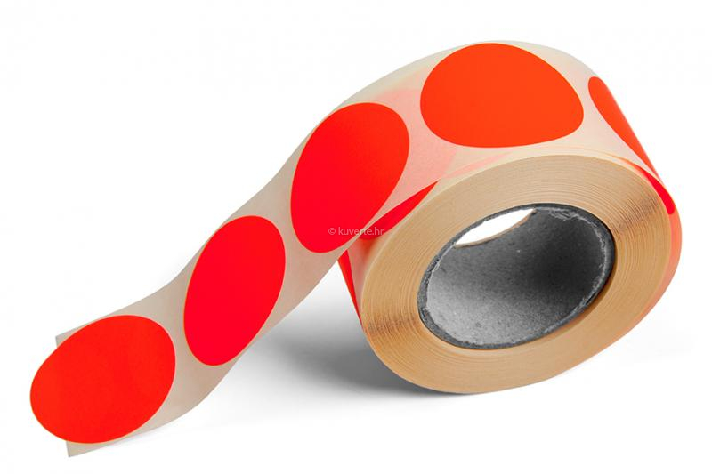 Okrugle naljepnice u boji - Crvene