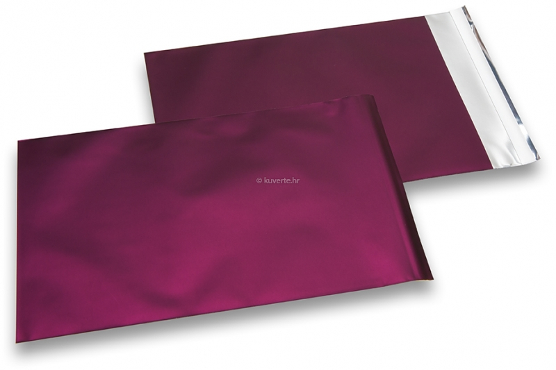 Mat metalik folijske kuverte u bordo boji - 230 x 320 mm