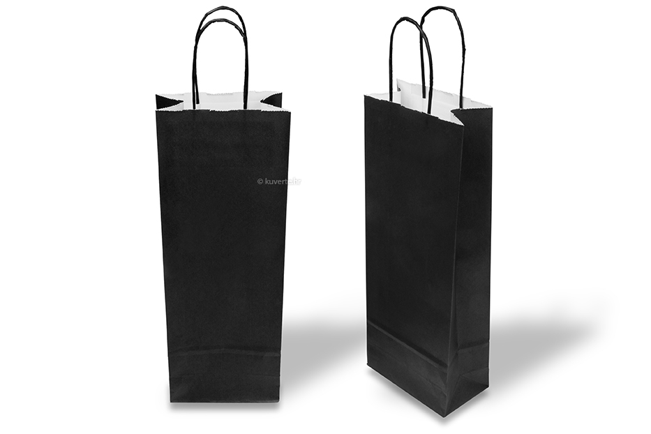 Papirnate vrećice za vino - crna