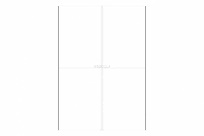 Naljepnice za laserske pisače - 4 artikala po listu