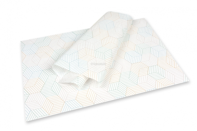 Svileni papir - kocke obojeno