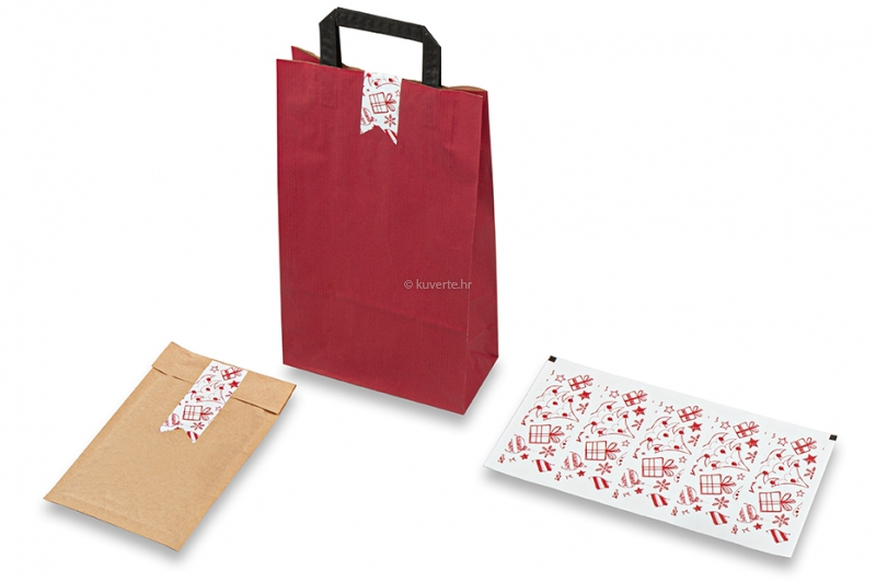 Duguljaste  Božićne naljepnice - Božićni ukras