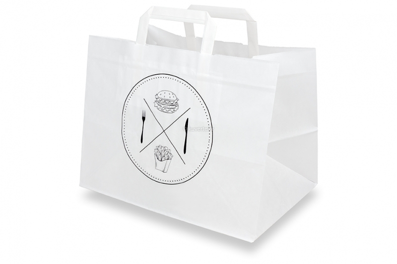 Papirnate vrećice za dostavu  - bijela + grickalice