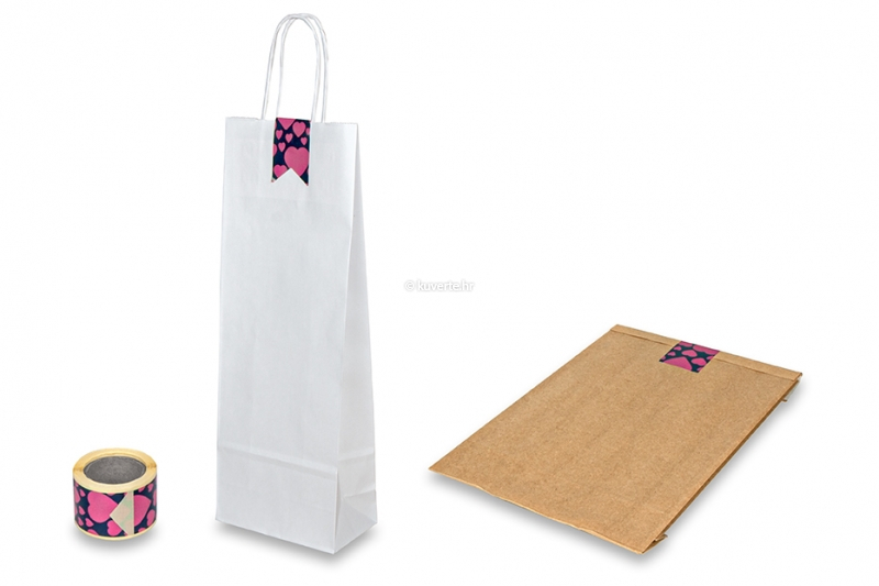 Tiskane duguljaste naljepnice - srca