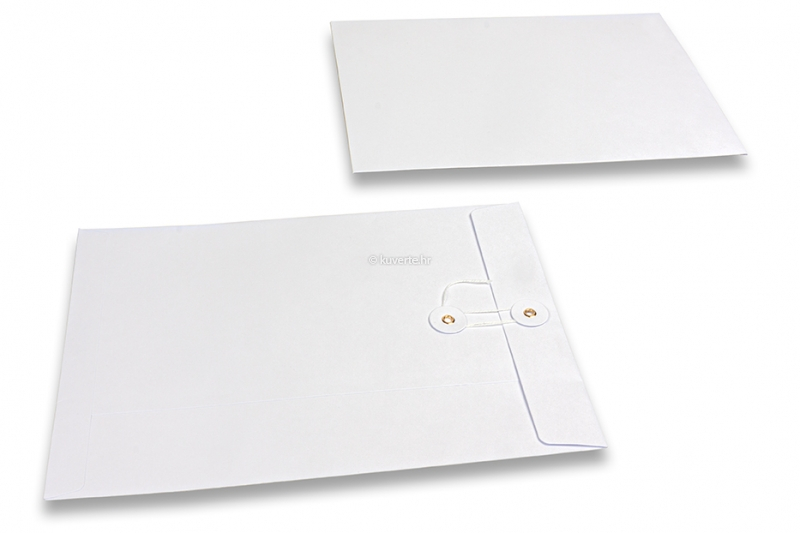 Kuverte sa končićem za zatvaranje - 229 x 324 mm, bijela