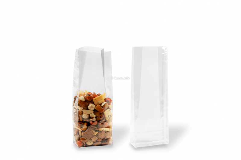 Prozirne vrećice s križnim dnom - 75 x 210 x 50 mm, 500 ml