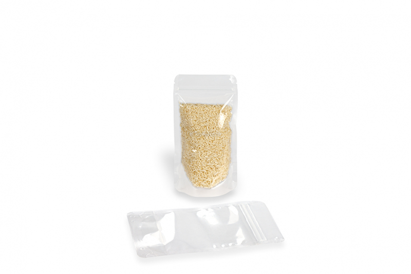 Prozirne samostojeće vrećice - 110 x 185 x 70 mm, 250 ml