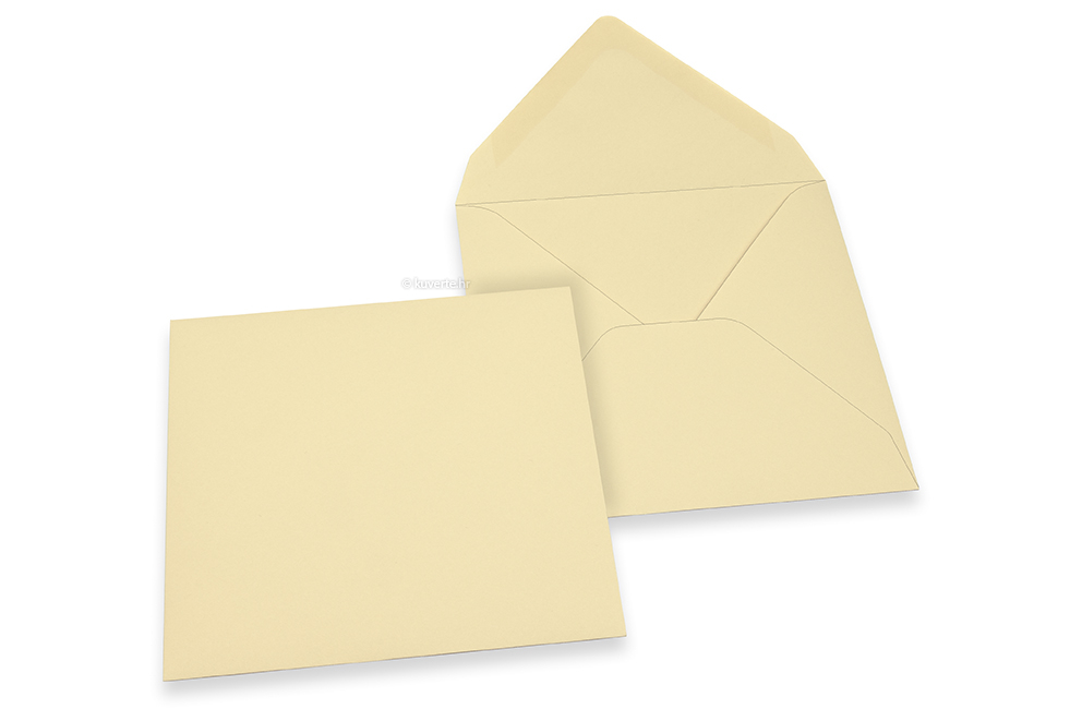 Kuverte za čestitke u bojama - Camel bež, 155 x 155 mm