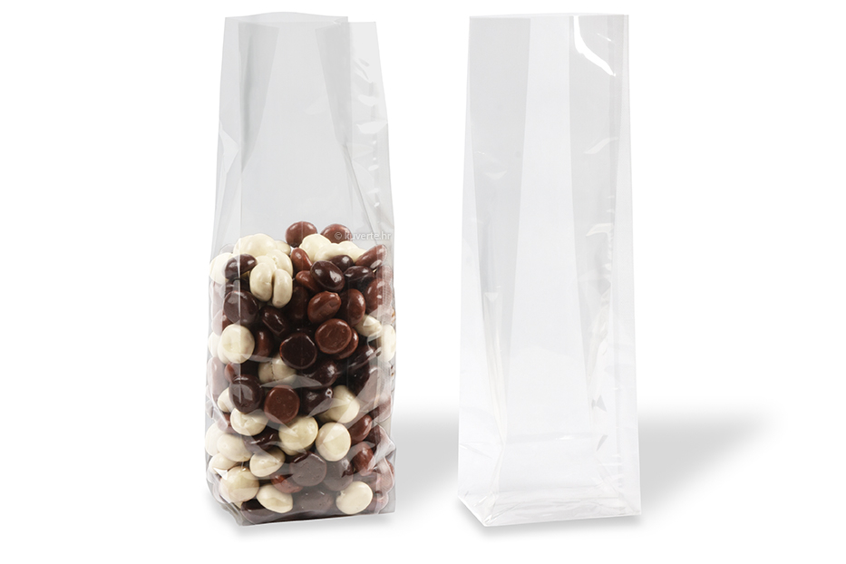 Prozirne vrećice s križnim dnom - 100 x 280 x 60 mm, 1200 ml