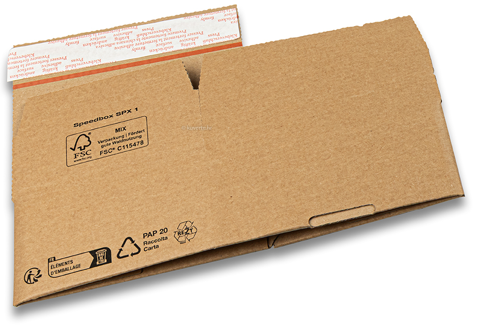 Kutija koja se sklapa - smeđa, 160 x 130 x 70 mm - SPX1