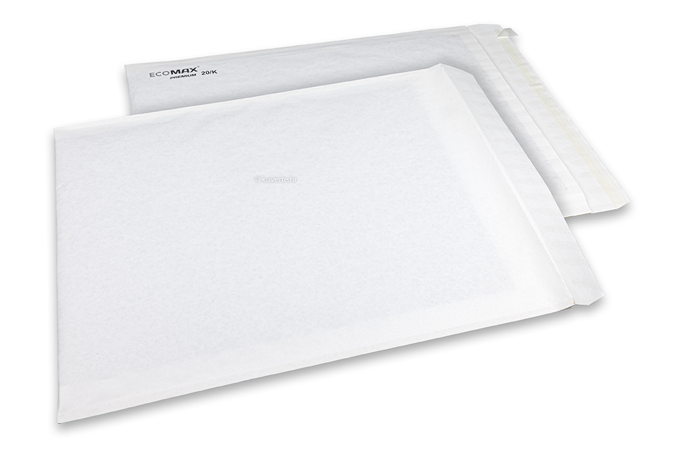 Papirom podstavljene omotnice Ecomax - 350 x 470 mm, 20/K, bijela